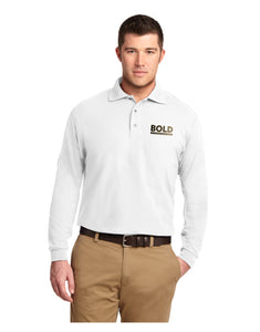 Michaels Unisex Long Sleeve Polo Shirt BOLD.  (Black Organized Leaders of Diversity)