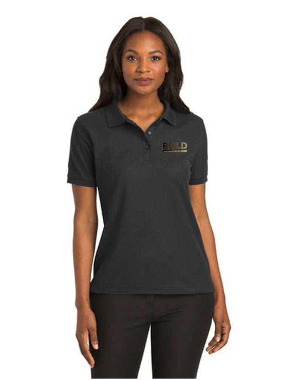 Michaels Women's Short Sleeve Polo Shirt BOLD.  (Black Organized Leaders of Diversity)