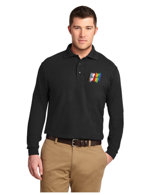 Michaels Unisex Long Sleeve Polo Shirt- PRIDE