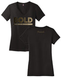 BOLD: Short Sleeve Women's T-shirts V-Neck