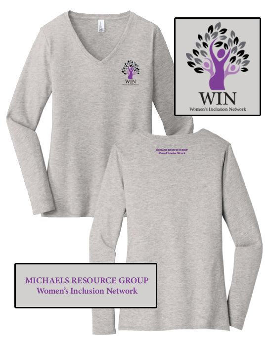 Michaels Women's Inclusion Long Sleeve V-neck T-Shirt